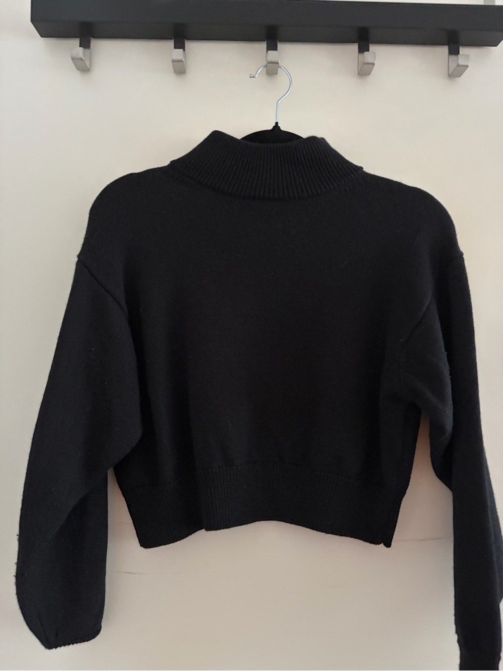 Classic Black Mock-Neck Women's Sweater